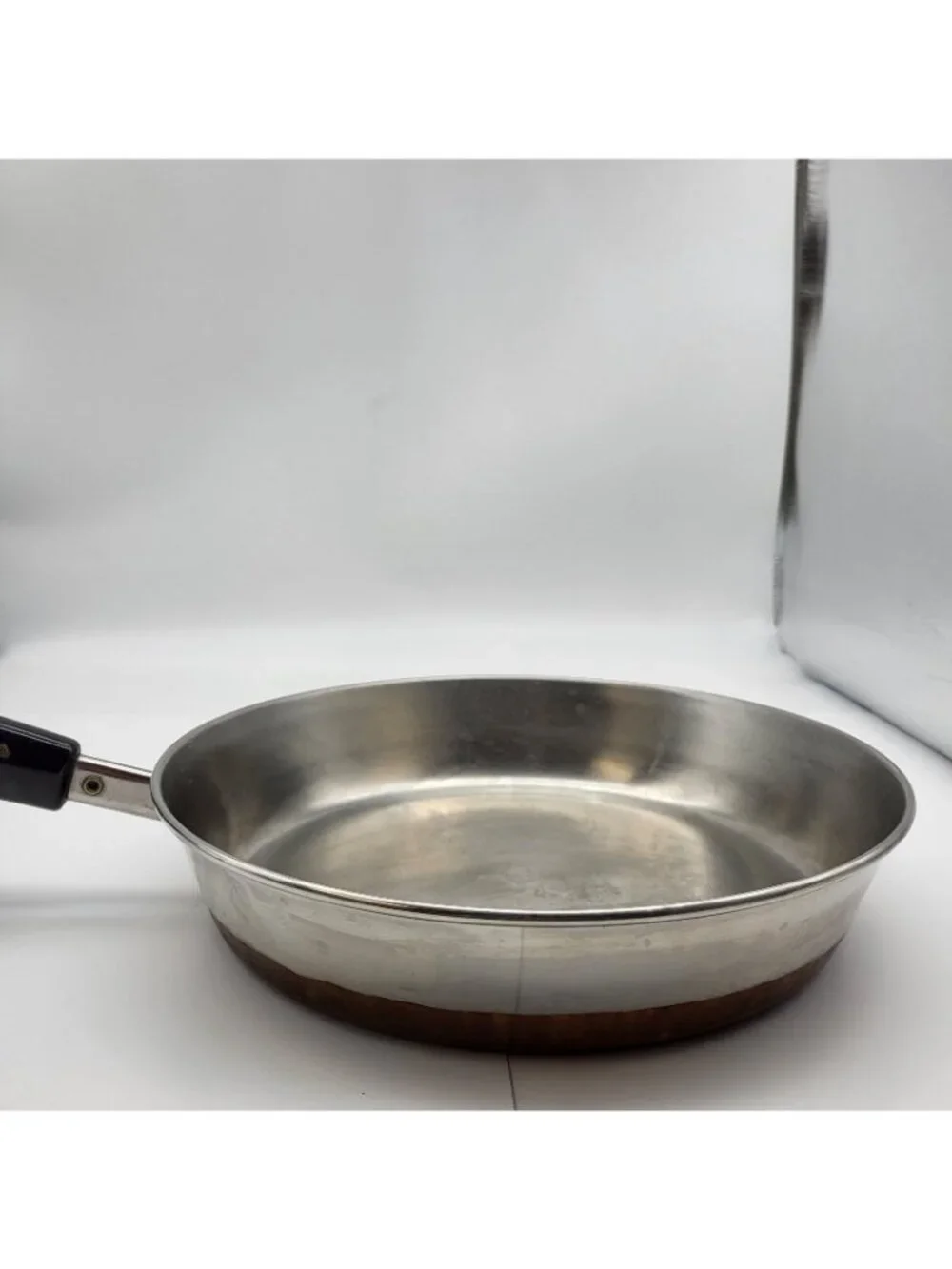 Vintage Revere Ware Skillet Frying Pan 10 Inch Copper Bottom No Lid